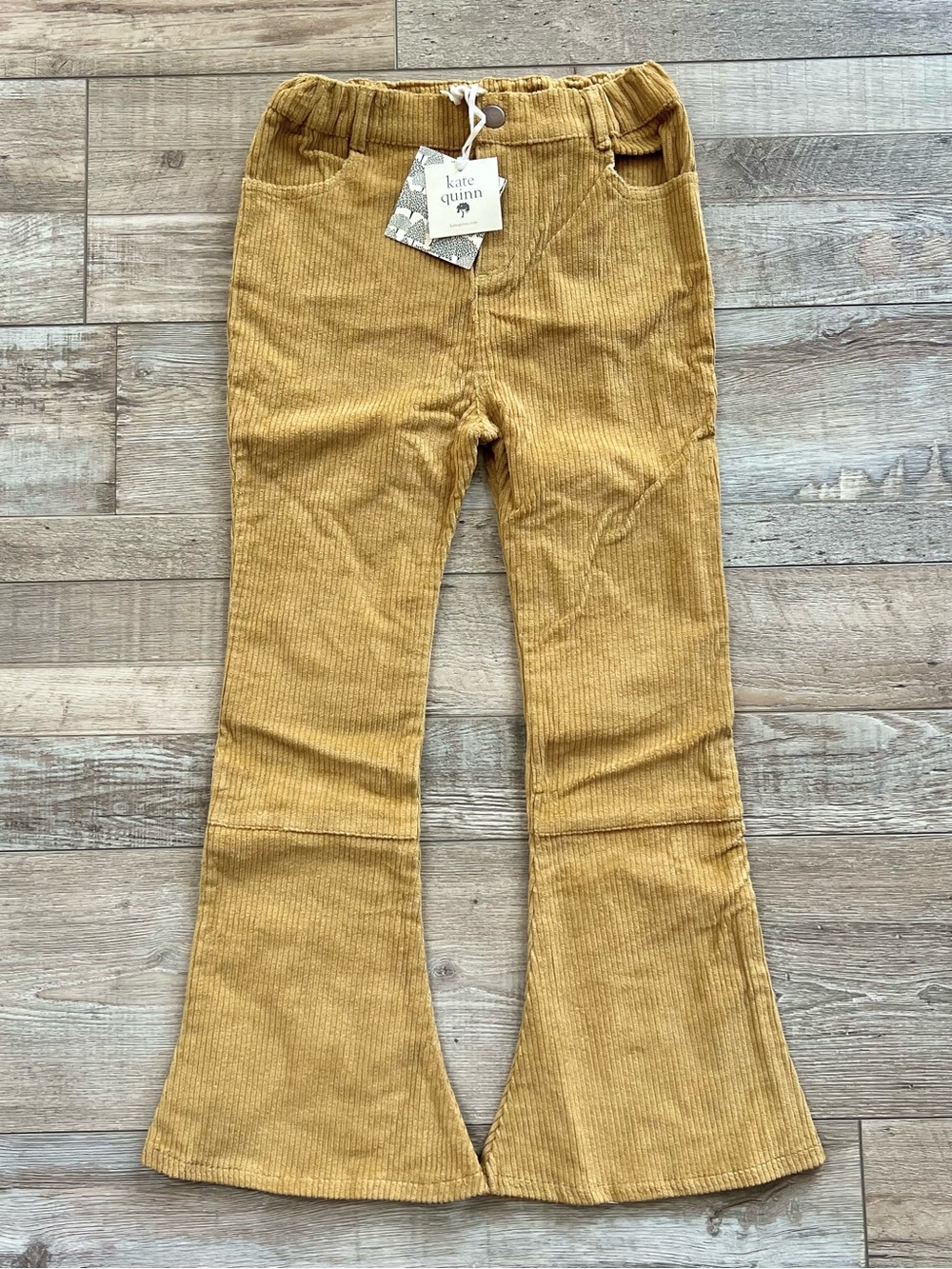 NWT Kate Quinn Girls Corduroy Flare Pants Size 7